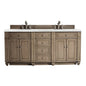 Bristol 72" Double Vanity Cabinet, Bright White