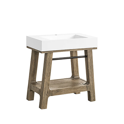 Auburn 31.5" Single Sink Console, Weathered Timber
