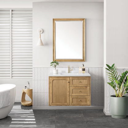 Laurent 36" Single Vanity Cabinet, Light Natural Oak