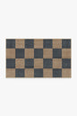 Checkerboard Soft Navy Re-Jute Rug | Home Decor | Kitchen + Metal