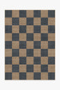 Checkerboard Soft Navy Re-Jute Rug | Home Decor | Kitchen + Metal
