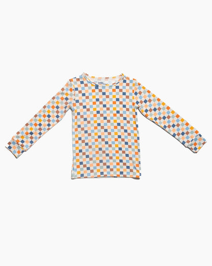 Checkered Bamboo Kids Pajamas