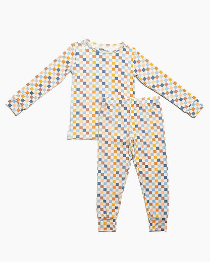 Checkered Bamboo Kids Pajamas