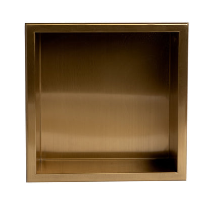 ALFI brand ABNP1212 12" x 12" Stainless Steel Square Single Shelf Shower Niche