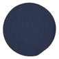 Essex Round Braided Placemat - Navy Blue