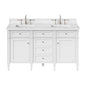 Brittany 60" Double Vanity in Bright White