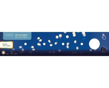 Micro Wire String Lights - 100 LED - Multicolor - Silver Wire