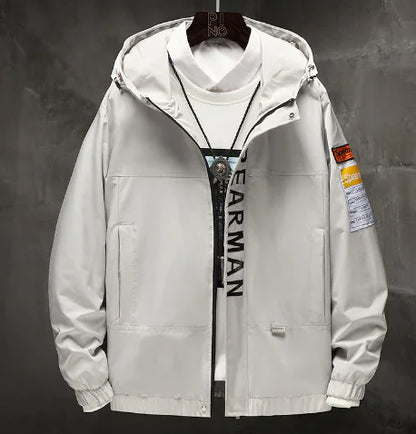 Men's Hooded Jacket - Trendy Hong Kong Style