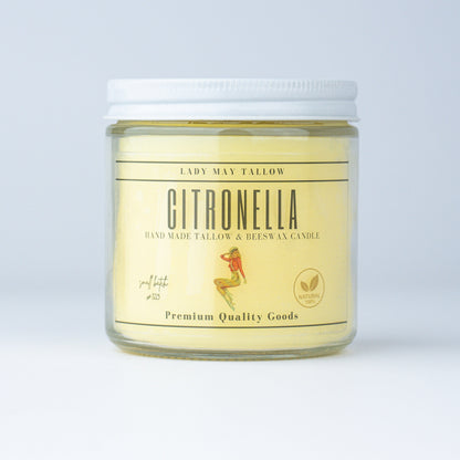 Citronella Tallow & Beeswax Candle