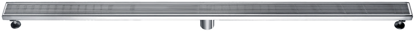ALFI brand ABLD59D ABLD59D 59" Stainless Steel Linear Shower Drain with Groove Lines