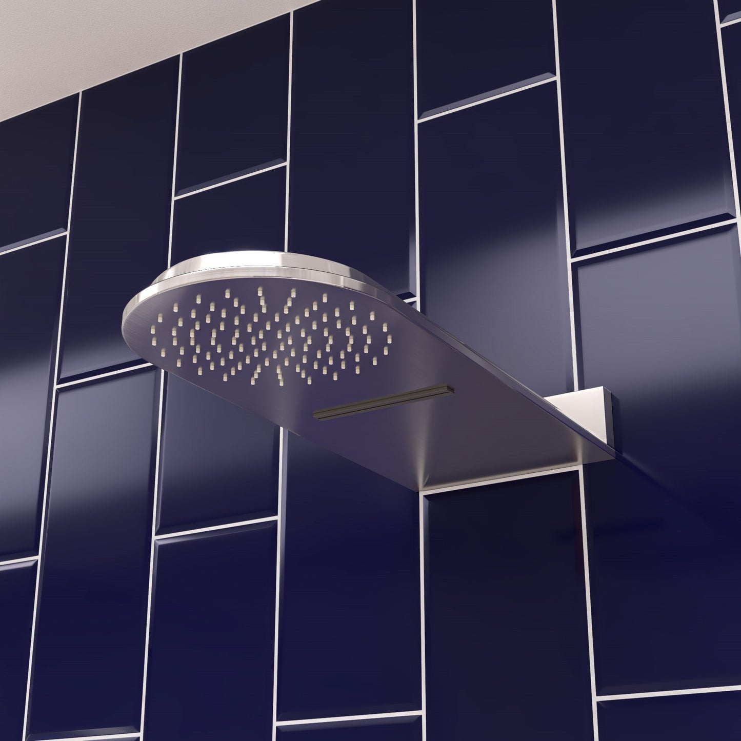ALFI brand RAIN10RW 10" Wall-Mounted Square Waterfall Rain Shower Head