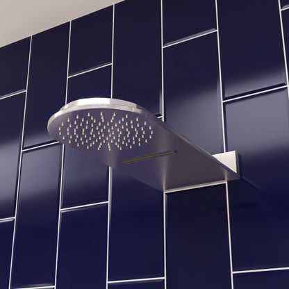 ALFI brand RAIN10RW 10" Wall-Mounted Square Waterfall Rain Shower Head