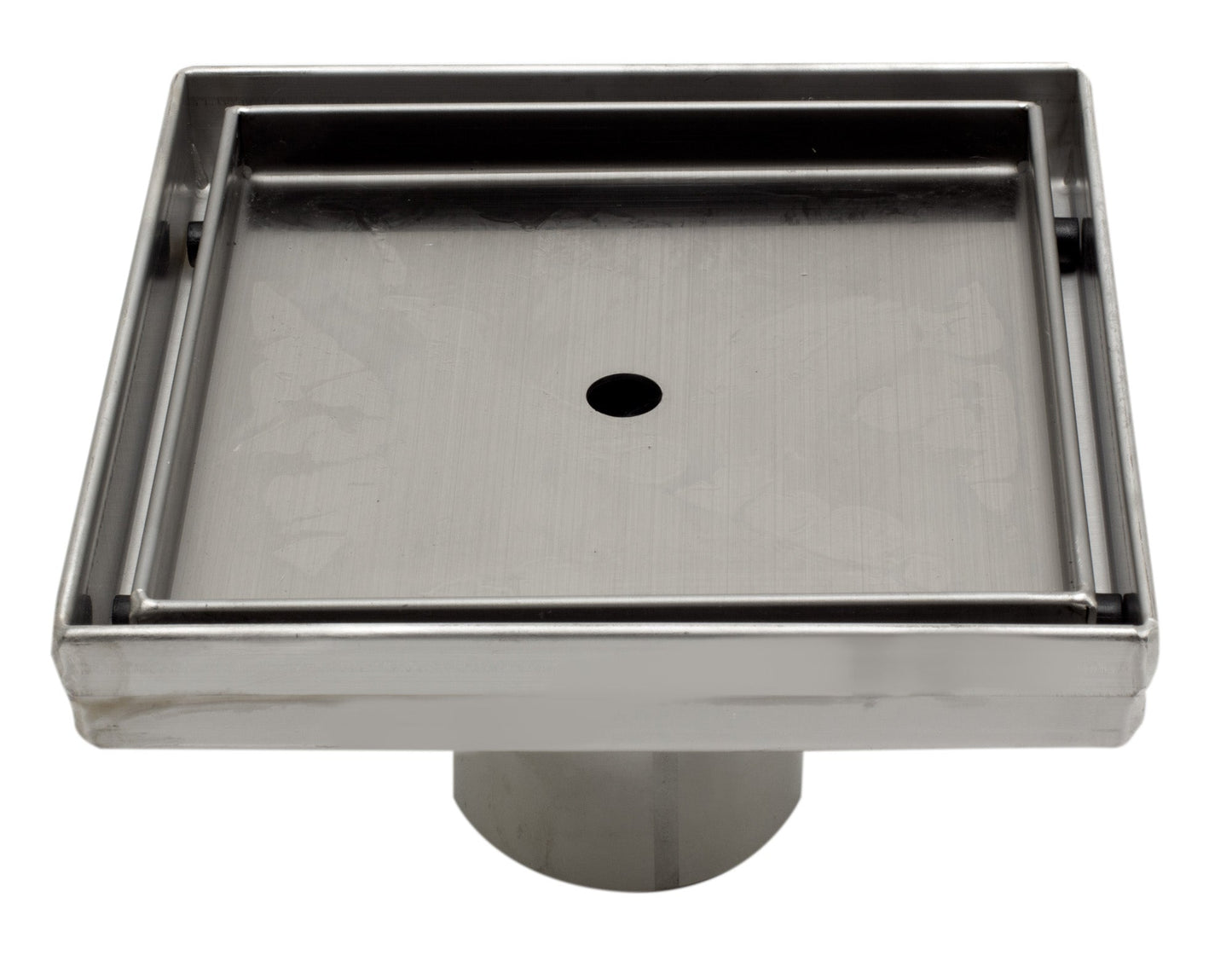 ALFI brand  ABSD55A 5" x 5" Modern Square Stainless Steel Shower Drain w/o Cover