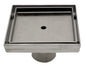 ALFI brand  ABSD55A 5" x 5" Modern Square Stainless Steel Shower Drain w/o Cover