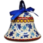Ceramic Holiday Bell - Snowflake Delight Pattern