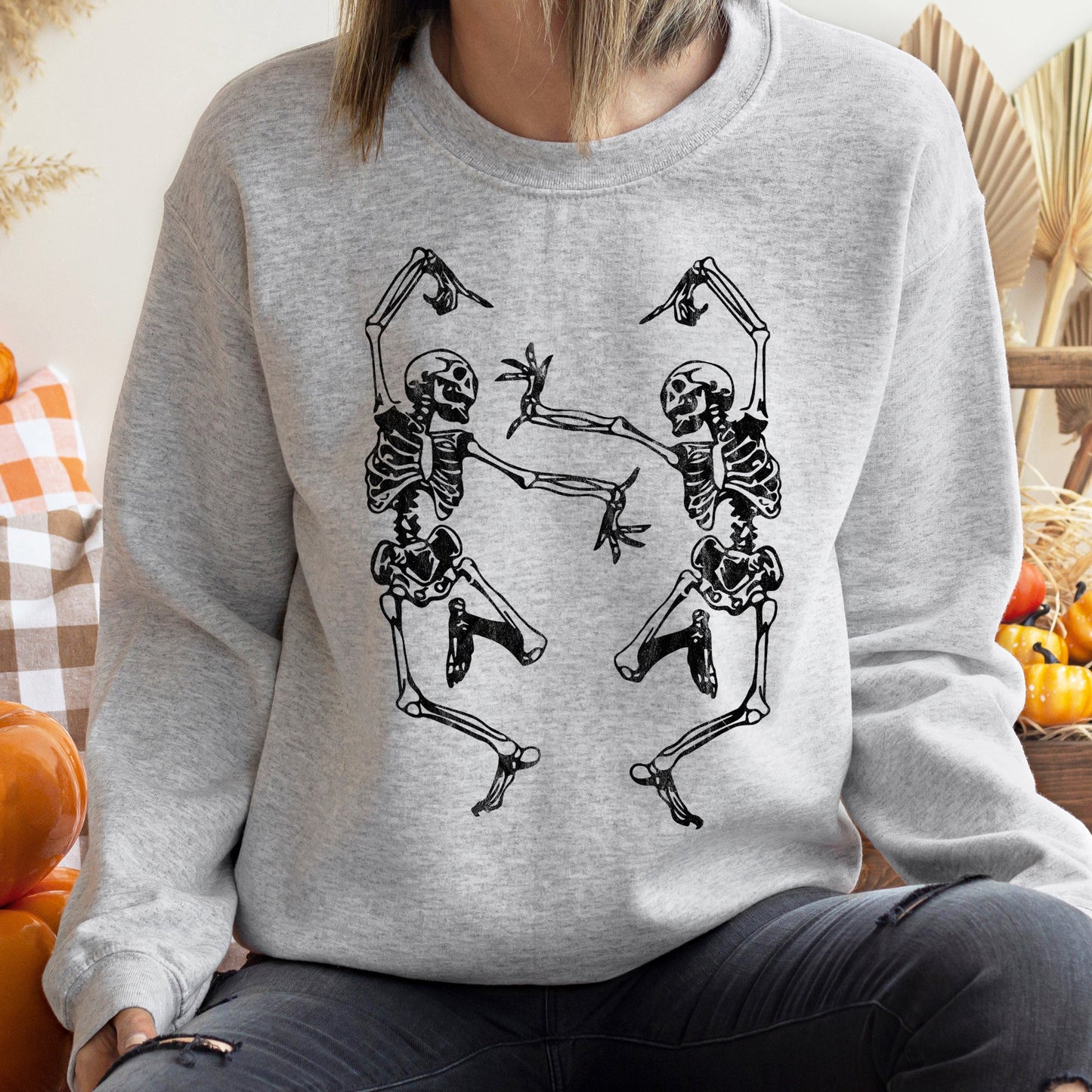 Dancing Skeletons Halloween Sweatshirt