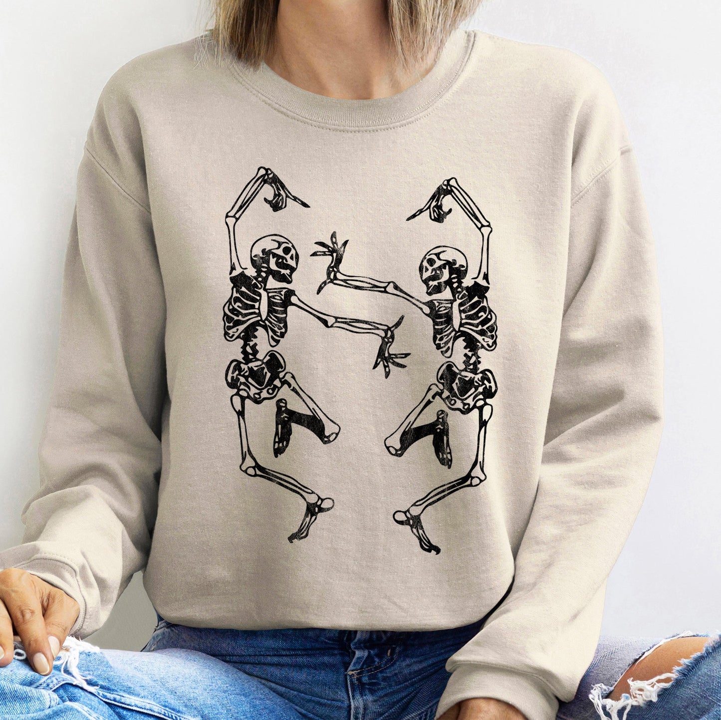 Dancing Skeletons Halloween Sweatshirt