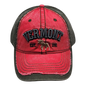 2 Tone Embroidered Hat - Vermont 1791 Moose - Cranberry and Olive