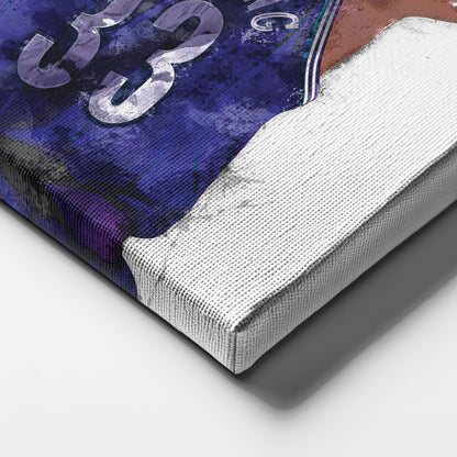 Alonzo Mourning Canvas Art – Charlotte Hornets Wall Decor