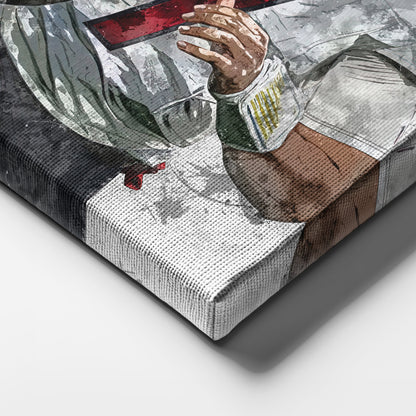 C.J. Stroud Canvas Art – Houston Texans Wall Decor