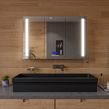 ALFI brand  AB48TRBM 48" Black Matte Above Mount Fireclay Bathroom Trough Sink