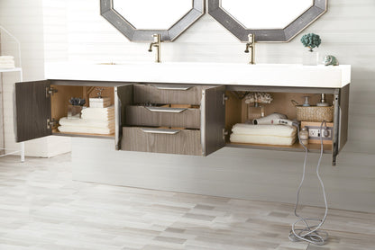 Columbia 72" Double Wall Mount Vanity Cabinet