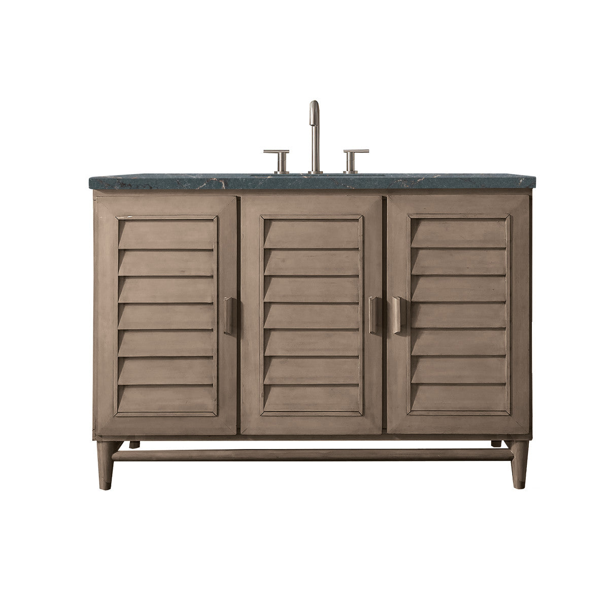 Portland 48" Single Vanity Cabinet, Whitewashed Walnut