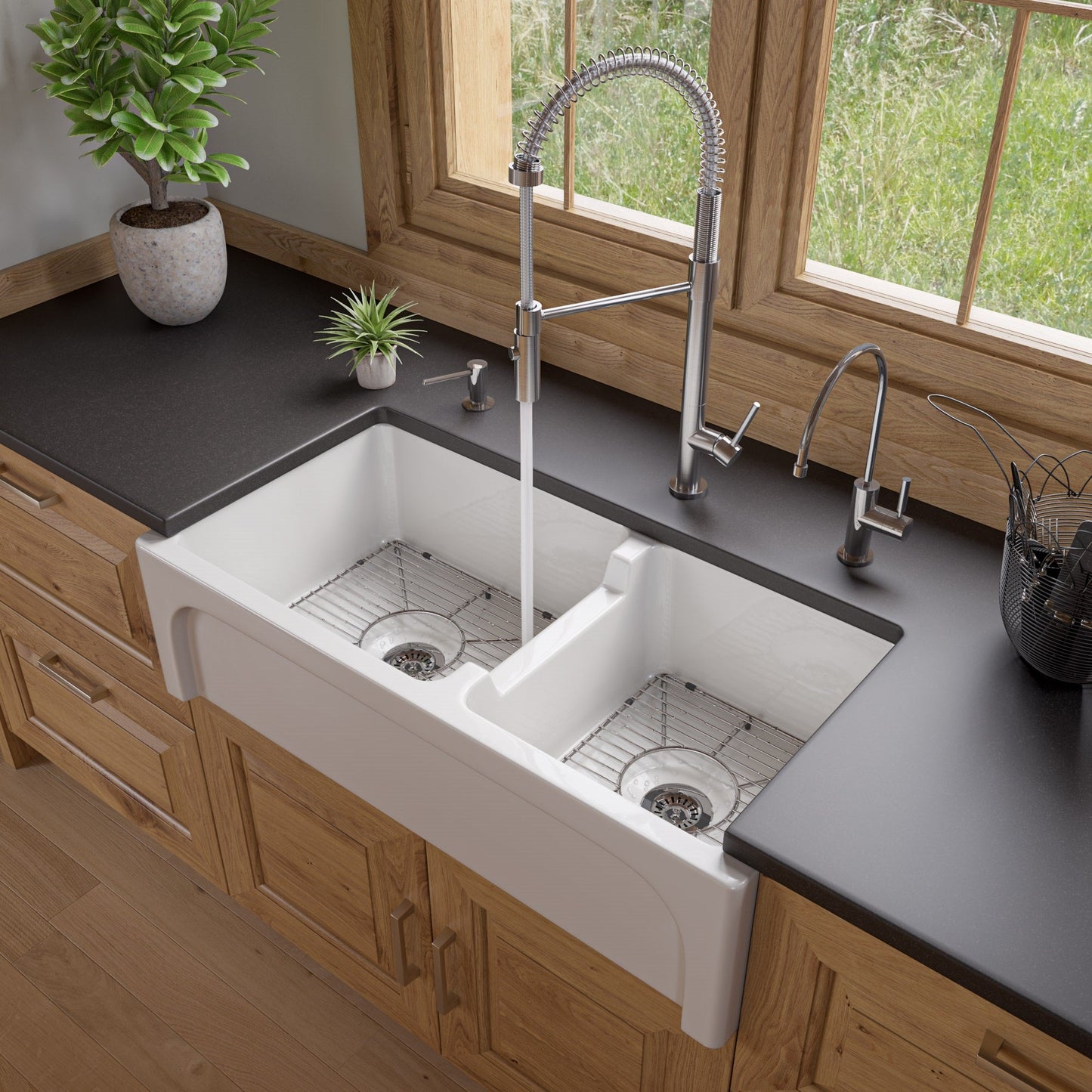 ALFI brand ABKF3732 Commercial Spring Kitchen Faucet