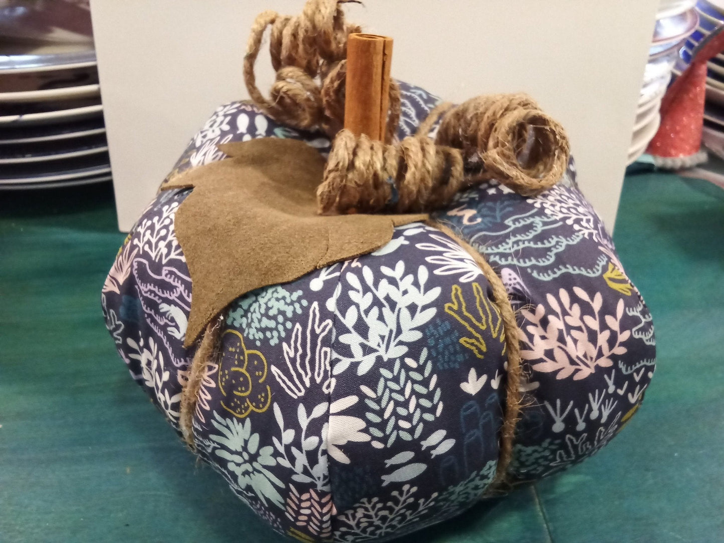 Coastal Sea Fan Coral Fabric Pumpkin- 3 Sizes