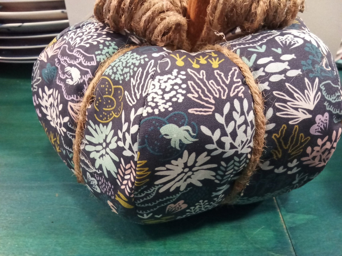 Coastal Sea Fan Coral Fabric Pumpkin- 3 Sizes