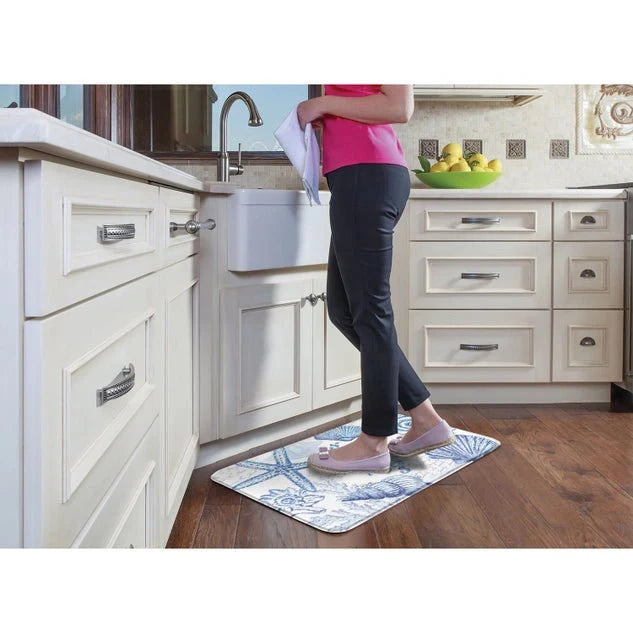 Coastal Sketch Decorative Anti-Fatigue Comfort Floor Mat 30" x 20"