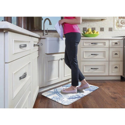 Coastal Sketch Decorative Anti-Fatigue Comfort Floor Mat 30" x 20"