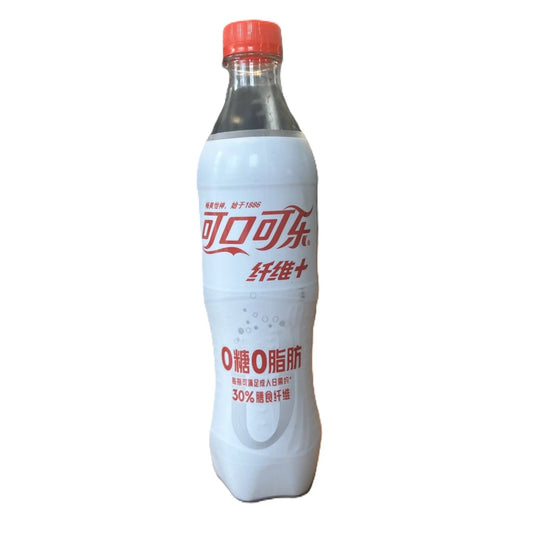 Coca-Cola Fiber Plus Zero – Zero Sugar Cola with Added Dietary Fiber 500mL Bottle (China)