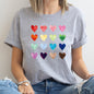 Colorful Hearts, Rainbow, Love, Super Soft Tshirt, Valentine's Day
