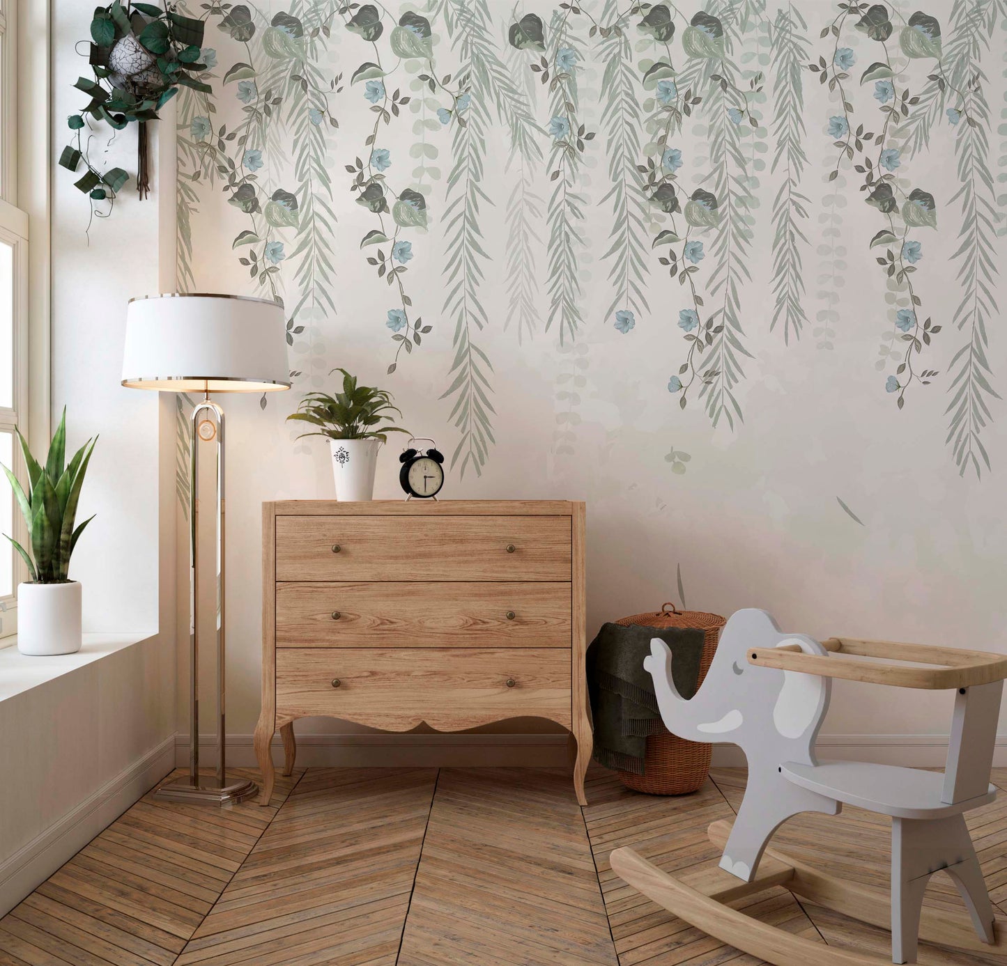 Lush Foliage Wallpaper | Kitchen + Metal