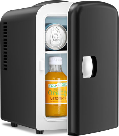 Compact Refrigerator, Portable Mini Fridge, Skin Care 4L Capacity/6 Cans F3404