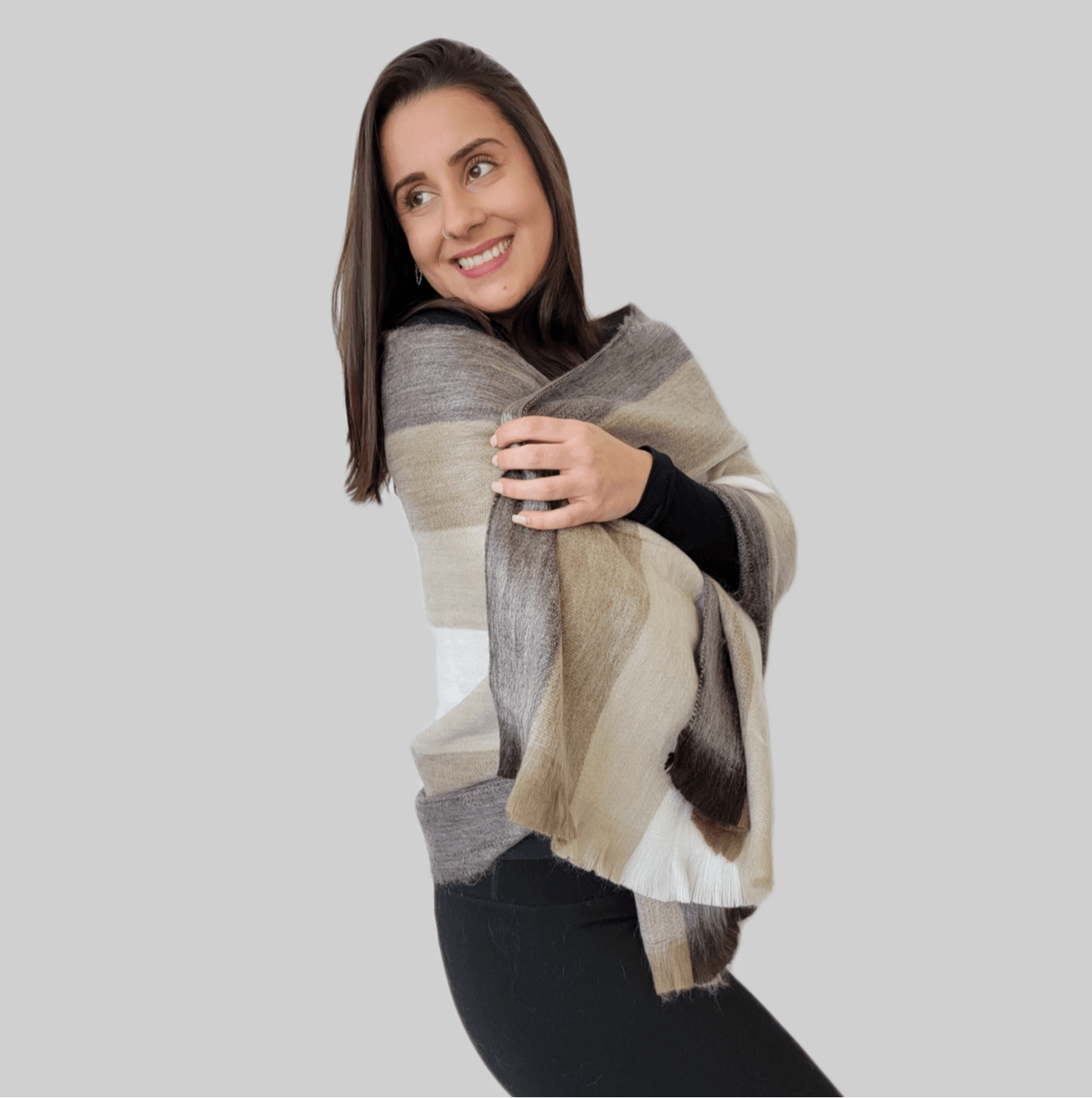 Condor - Alpaca Wool Shawl - Handmade Wool Shawl