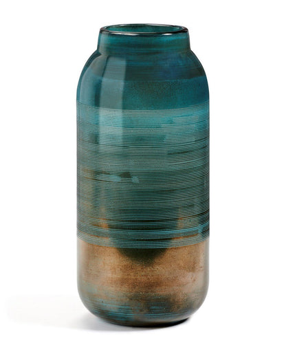 Copper and Turquoise Glass Vase - Three Styles