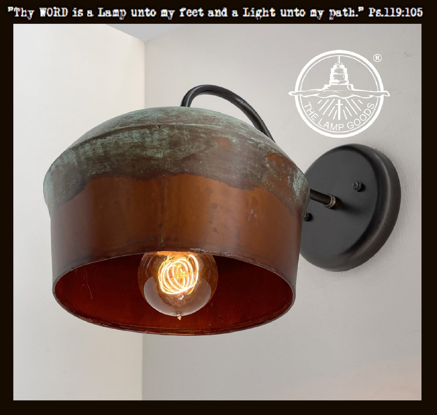 HANDCRAFTED Copper Pendant Light Fixture With Chain