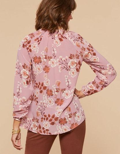 Cora Silk Blouse - Lucas Theater Wildflower Mauve