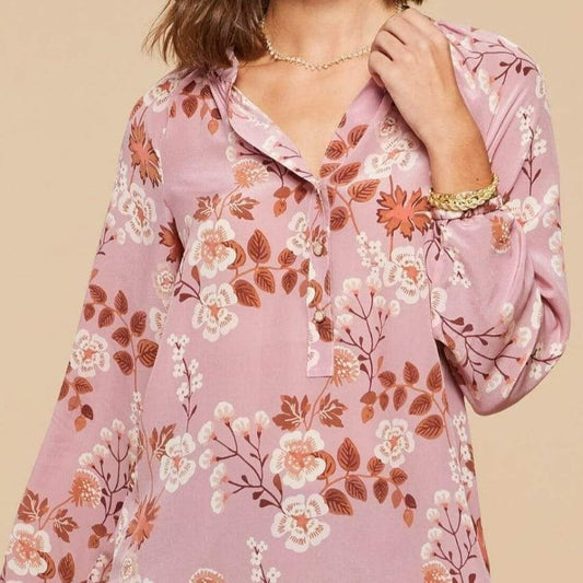 Cora Silk Blouse - Lucas Theater Wildflower Mauve