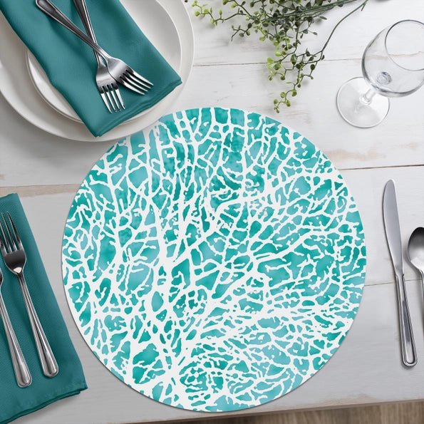 Coral Life Reversible Round Plastic Placemat