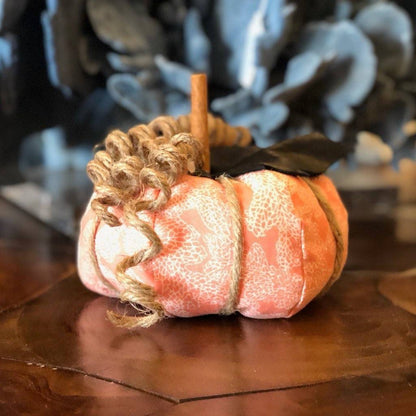 Coral Sea Fan Fabric Pumpkin- 3 Sizes