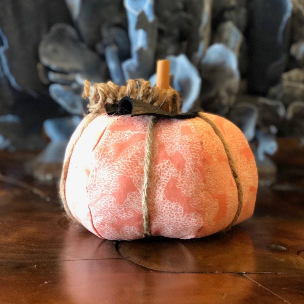 Coral Sea Fan Fabric Pumpkin- 3 Sizes