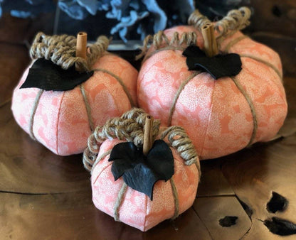 Coral Sea Fan Fabric Pumpkin- 3 Sizes