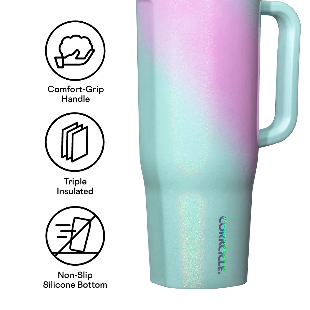Corkcicle Cruiser 40 oz - Pink & Teal Shimmer