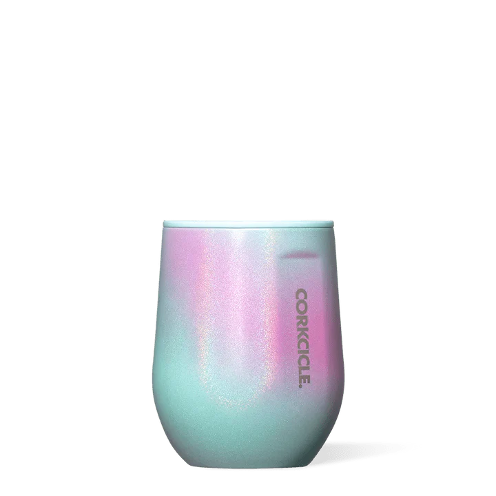 Corkcicle Stemless 12 oz Wine - Pink & Teal Shimmer