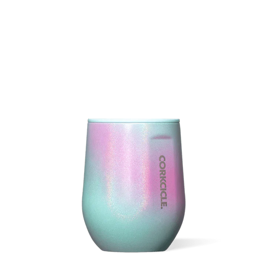 Corkcicle Stemless 12 oz Wine - Pink & Teal Shimmer