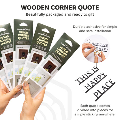 Wooden Corner Quote – Let Your Light Shine