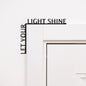 Wooden Corner Quote – Let Your Light Shine